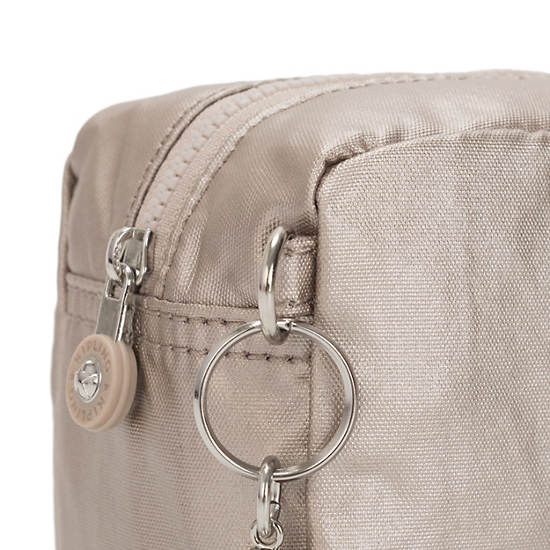 Kipling Gleam Metallic Pouch Taske Beige | DK 2132BE